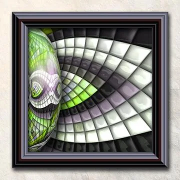3D rendering combo artwork in elegant frame Stock Illustration