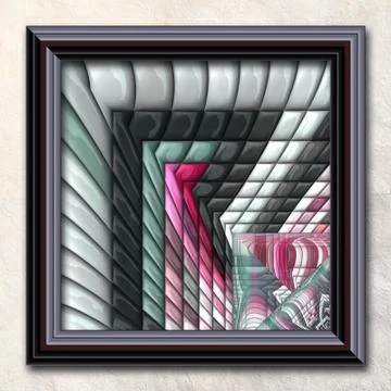 3D rendering combo artwork in elegant frame Stock Illustration