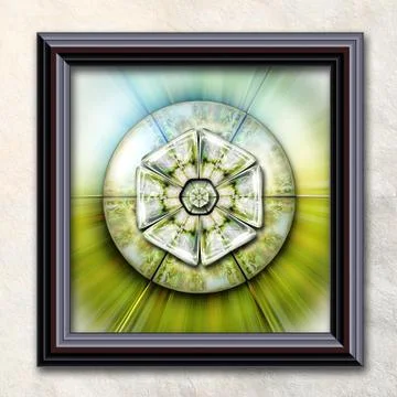 3D rendering combo artwork in elegant frame Stock Illustration