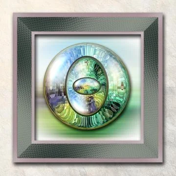 3D rendering combo artwork in elegant frame Illustrazione stock