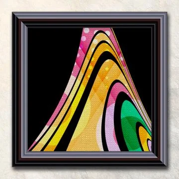 3D rendering combo artwork in elegant frame Illustrazione stock