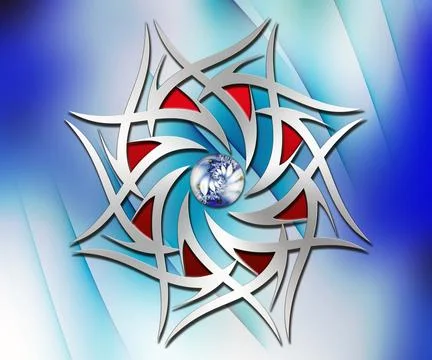 3D rendering combo creative colorful graphics artwork Stock Illustration