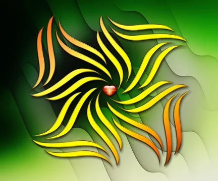 3D rendering combo creative colorful graphics artwork Illustrazione stock