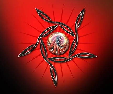 3D rendering combo creative colorful graphics artwork Illustrazione stock