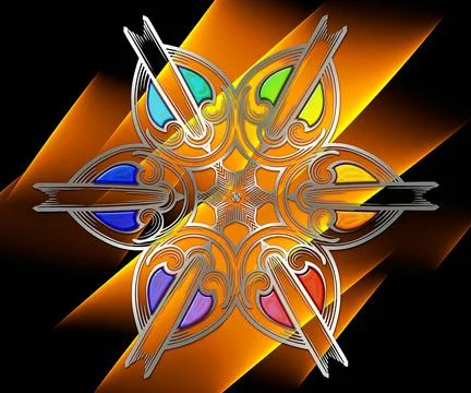 3D rendering combo creative colorful graphics artwork Stock Illustration