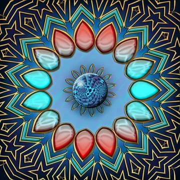 3D rendering combo creative graphics artwork Stock Illustration