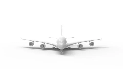 3d rendering of a commercial jumbo jet isolated in studio background Stock Illustration