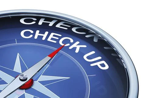 3D rendering of a compass with a check up icon イラスト素材