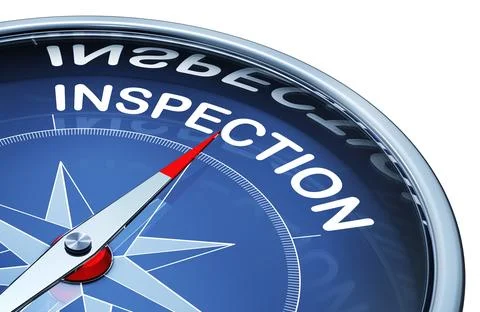 3D rendering of a compass with a inspection icon Ilustración de archivo
