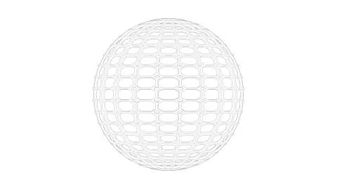 3d rendering of a complex shaped sphere isolated in white background Stock Illustration