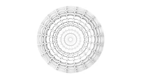 3d rendering of a complex shaped sphere isolated in white background Stock Illustration