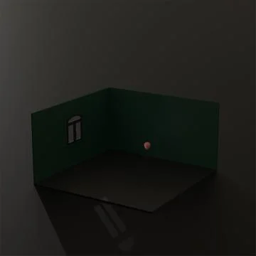 3d rendering composition with house and balloon. 스톡 사진