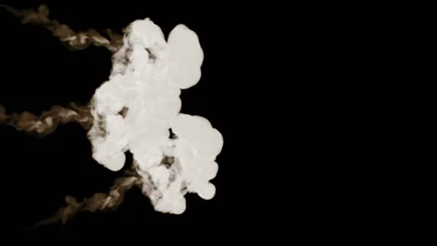 3d rendering of composition with smoke streams isolated on black background for Stock Footage 91068446