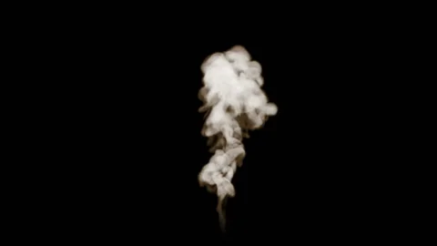 3d rendering of composition with smoke streams isolated on black background for Stock Footage 91068799