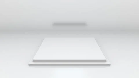 3d rendering computer generated abstract background in a white studio Stock Illustration