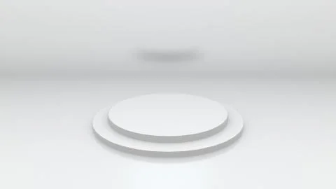 3d rendering computer generated abstract background in a white studio Stock Illustration