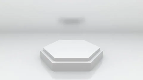 3d rendering computer generated abstract background in a white studio Stock Illustration