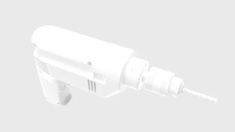 3d rendering of a computer generated drill tool isolated studio Illustrazione stock