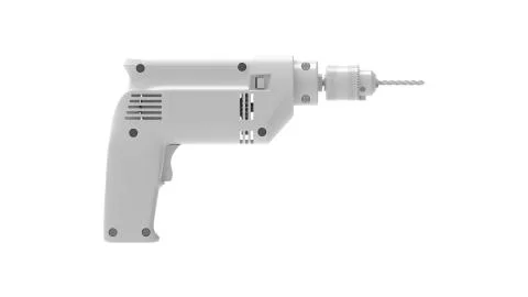 3d rendering of a computer generated drill tool isolated studio Illustrazione stock