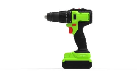 3D rendering of a computer generated drilling machine isolated Illustrazione stock