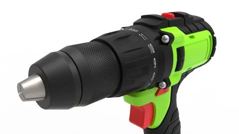 3D rendering of a computer generated drilling machine isolated Illustrazione stock