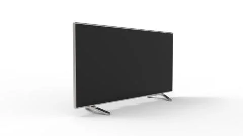 3D rendering of a computer generated flat screen tv isolated in white space イラスト素材