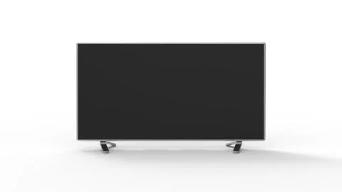 3D rendering of a computer generated flat screen tv isolated in white space Stock Illustration