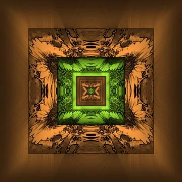 3D rendering of computer generated halftone style fractal artwork Stock Illustration