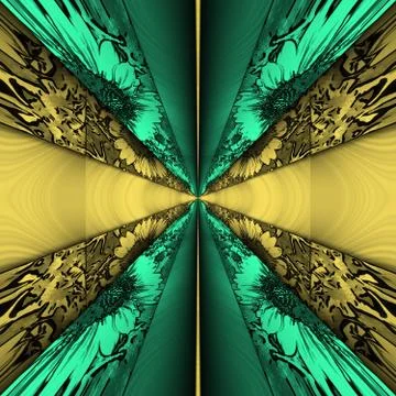 3D rendering of computer generated halftone style fractal artwork Stock Illustration