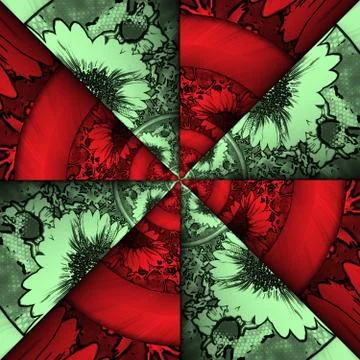 3D rendering of computer generated halftone style fractal artwork Illustrazione stock