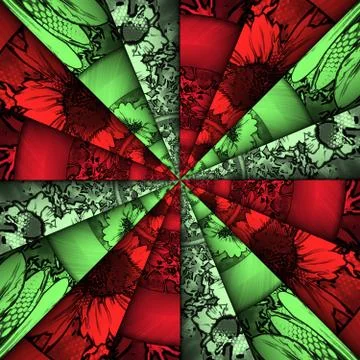 3D rendering of computer generated halftone style fractal artwork Stock Illustration