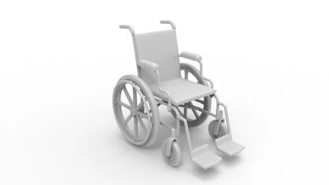 3d rendering of a computer generated model of a wheelchair Stock Illustration