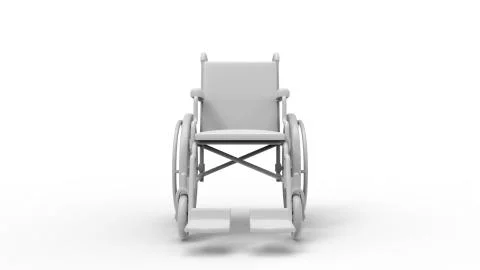 3d rendering of a computer generated model of a wheelchair Stock Illustration