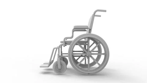 3d rendering of a computer generated model of a wheelchair Stock Illustration