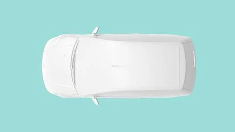 3D rendering of a computer generated model of a hatchback car isolated 스톡 일러스트