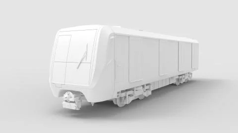 3D rendering of a computer generated model of a metro isolated 스톡 일러스트