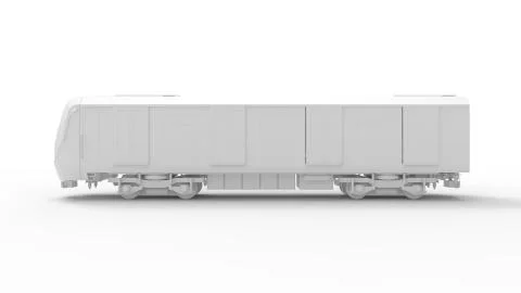 3D rendering of a computer generated model of a metro isolated Stockillustratie