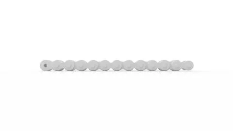 3D rendering of a computer generated model of a bicycle chain isolated 스톡 일러스트