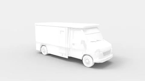 3d rendering of a computer generated model of a money transport truck Illustrazione stock