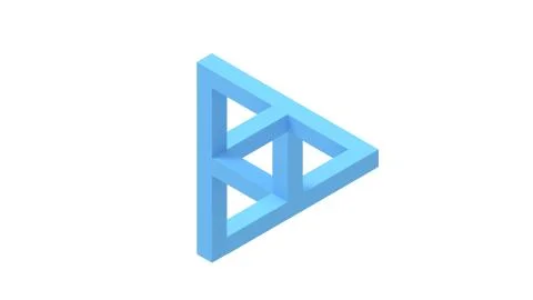 3d rendering of a computer generated optical illusion isolated 库存插图