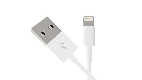 3D rendering of a computer generated USB charger isolated Stock Illustration