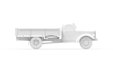 3d rendering of a computer generated vintage old pick up lorry truck Stock Illustration