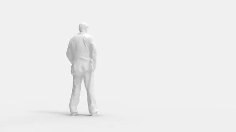 3d rendering of a computer moodel man posing isolated Ilustração Stock