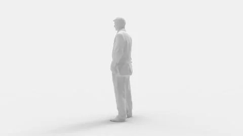 3d rendering of a computer moodel man posing isolated Ilustração Stock