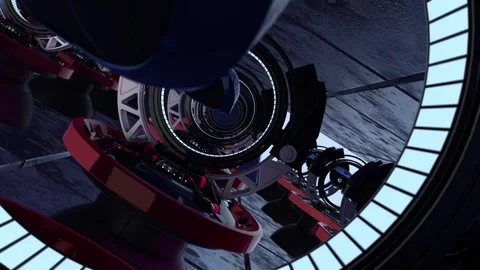 3d Rendering Of Computer Mouse On Futuristic Background Stock Footage 258165608