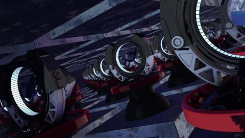 3d Rendering Of Computer Mouse On Futuristic Background Stock Footage 258189748