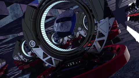 3d Rendering Of Computer Mouse On Futuristic Background Stock Footage 258239869