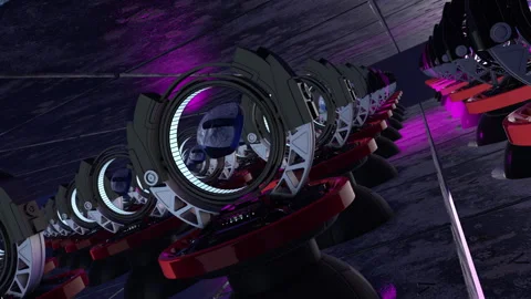 3d Rendering Of Computer Mouse On Futuristic Background Stock Footage 258239939