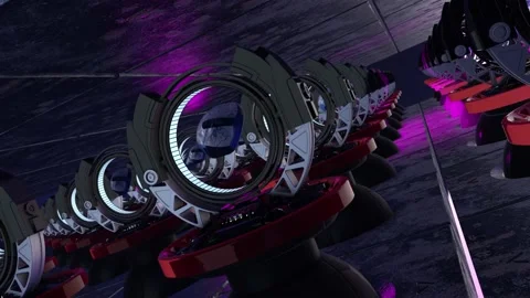 3d Rendering Of Computer Mouse On Futuristic Backg Stock Footage 258307873