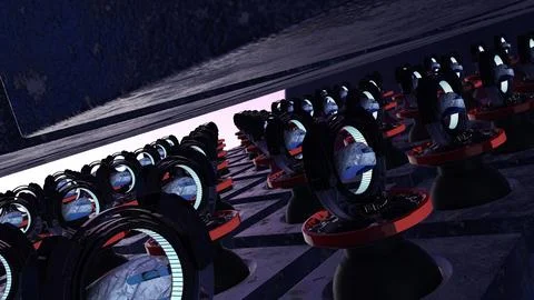 3d Rendering Of Computer Mouse On Futuristic Background Stock Illustration